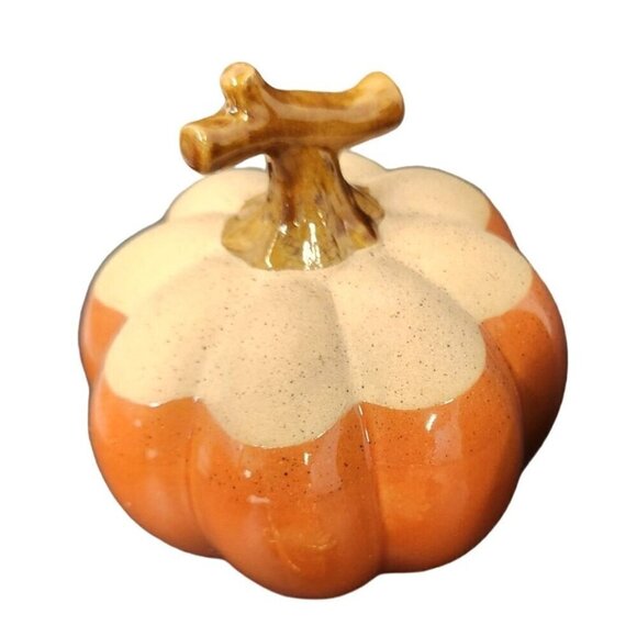 Autumn Harvest Ceramic Spoon Rest Moss Pumpkin & Orange Ceramic Pumpkin Kitchen - Picture 5 of 6